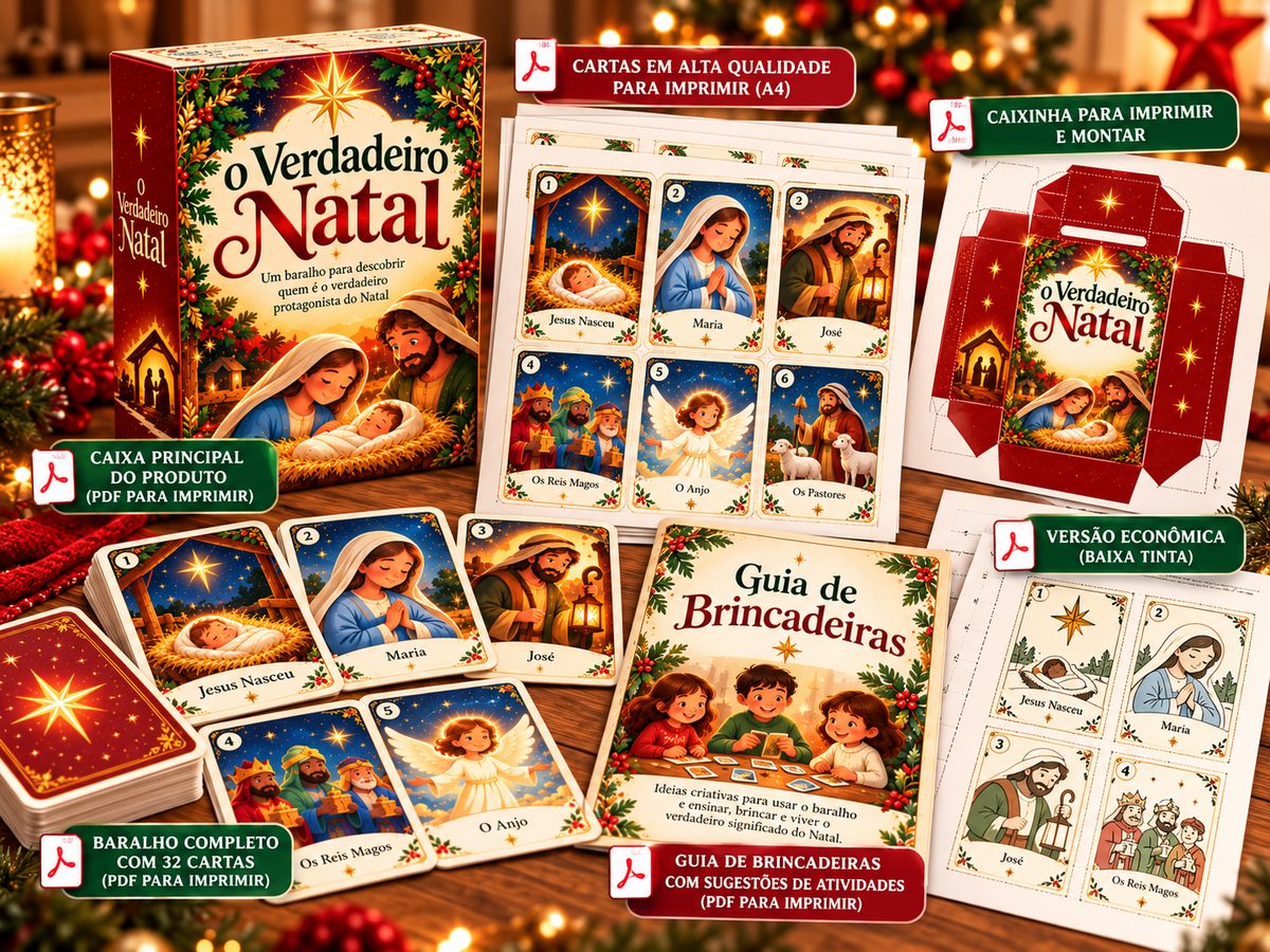 Todos os itens do kit O Verdadeiro Natal